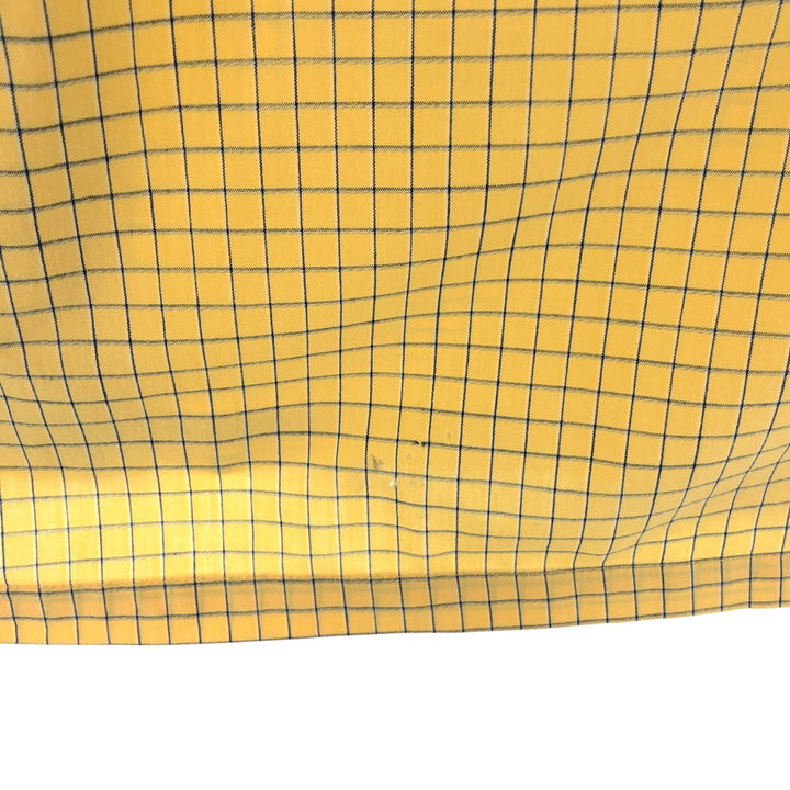 90'S Ralph Lauren CHAPS short sleeve button down check shirt men's size L vintage cotton yellow type Vintage Second Hand