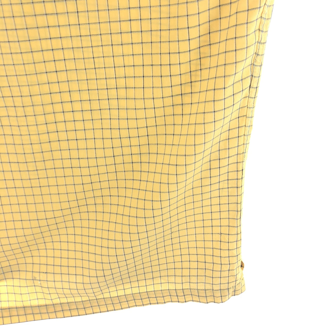 90'S Ralph Lauren CHAPS short sleeve button down check shirt men's size L vintage cotton yellow type Vintage Second Hand