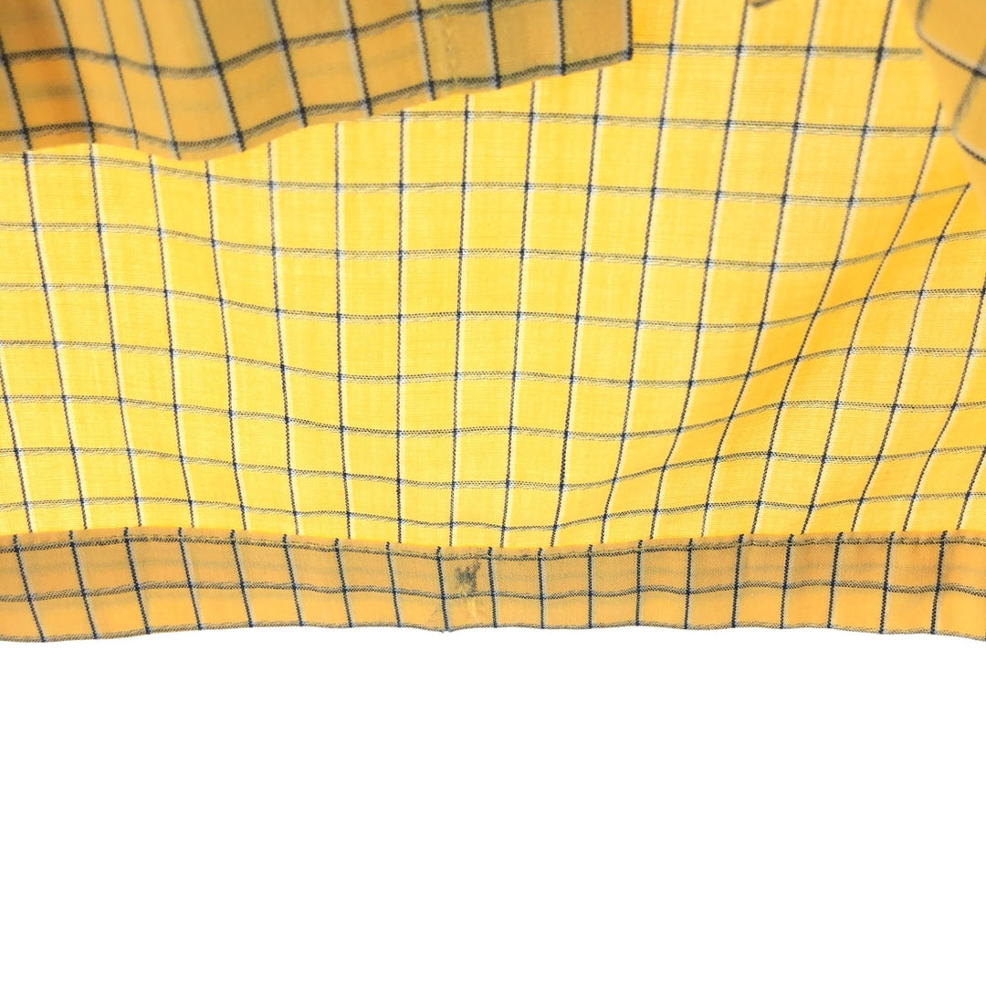 90'S Ralph Lauren CHAPS short sleeve button down check shirt men's size L vintage cotton yellow type Vintage Second Hand