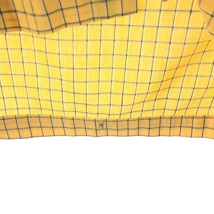90'S Ralph Lauren CHAPS short sleeve button down check shirt men's size L vintage cotton yellow type Vintage Second Hand