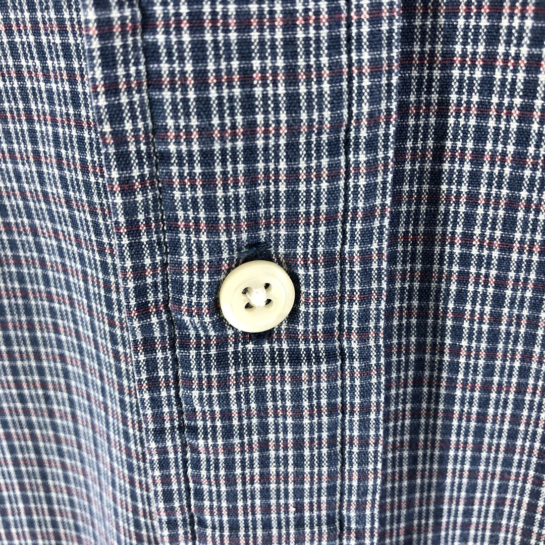 Ralph Lauren BLAIRE short sleeve button down check shirt, men's size M cotton blue type Vintage Second Hand