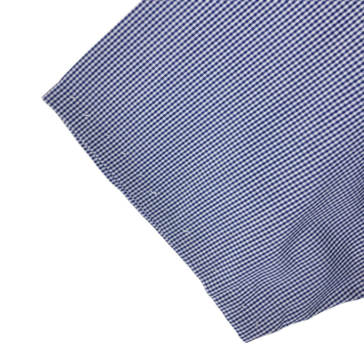 Ralph Lauren Classic Fit Gingham Check Short Sleeve Button Down Check Shirt Men's XL cotton blue type Vintage Second Hand