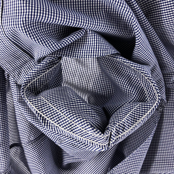 Ralph Lauren Classic Fit Gingham Check Short Sleeve Button Down Check Shirt Men's XL cotton blue type Vintage Second Hand