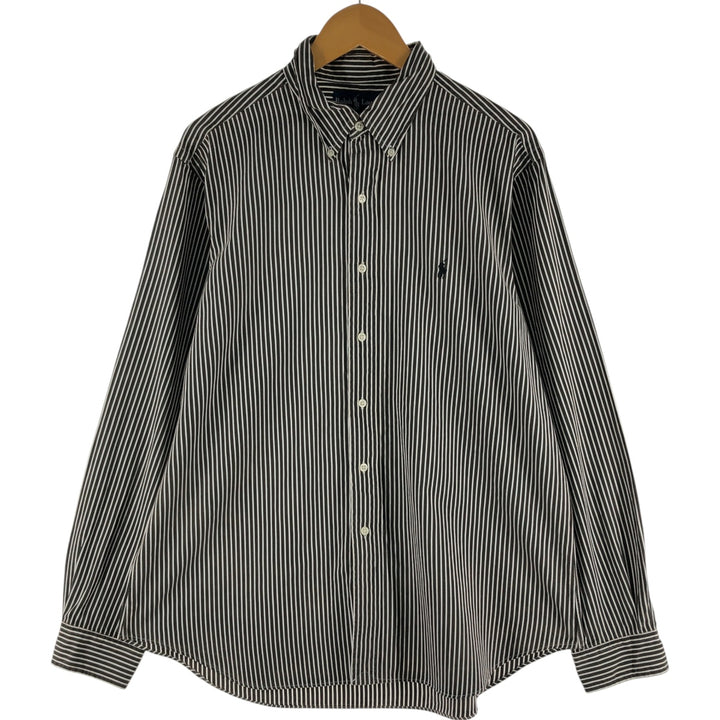 Ralph Lauren Classic Fit Long Sleeve Button Down Striped Shirt Men's XL cotton white type Vintage Second Hand