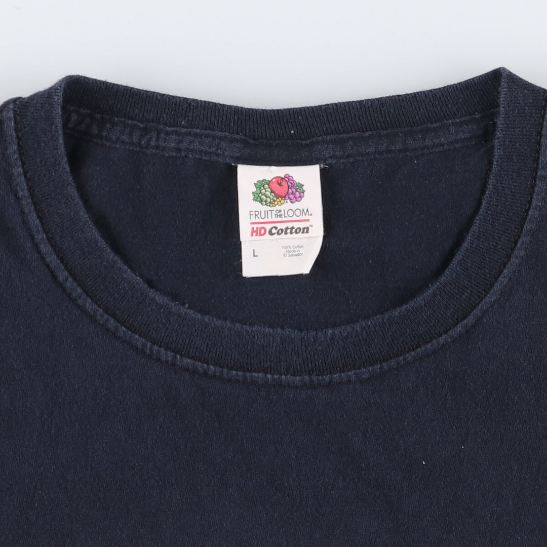 Fruit of the Loom Metallica Skull Pattern Band T-shirt Band Tee Men's L size cotton black type Vintage Second Hand