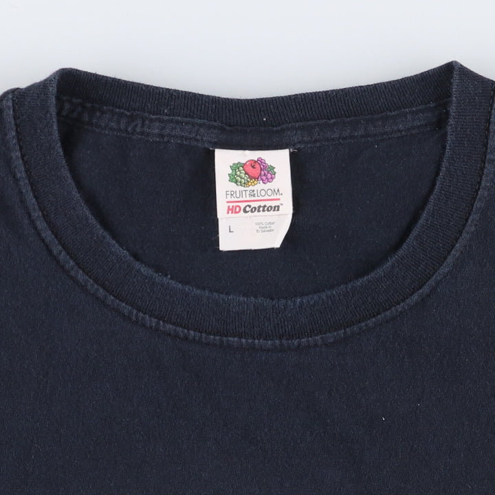 Fruit of the Loom Metallica Skull Pattern Band T-shirt Band Tee Men's L size cotton black type Vintage Second Hand