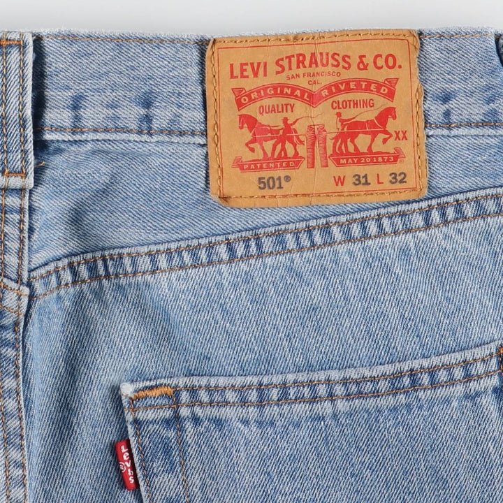 Levi's 501 straight denim pants for men, size W32 cotton blue type Vintage Second Hand
