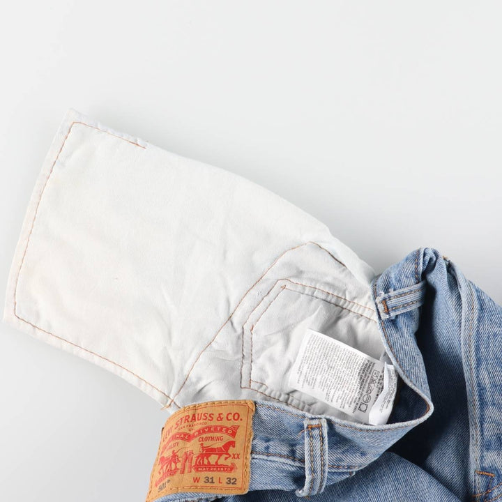 Levi's 501 straight denim pants for men, size W32 cotton blue type Vintage Second Hand