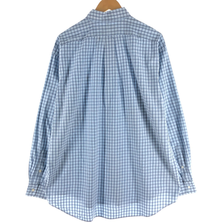Ralph Lauren BLAKE long sleeve button down check shirt, men's XL size cotton blue type Vintage Second Hand