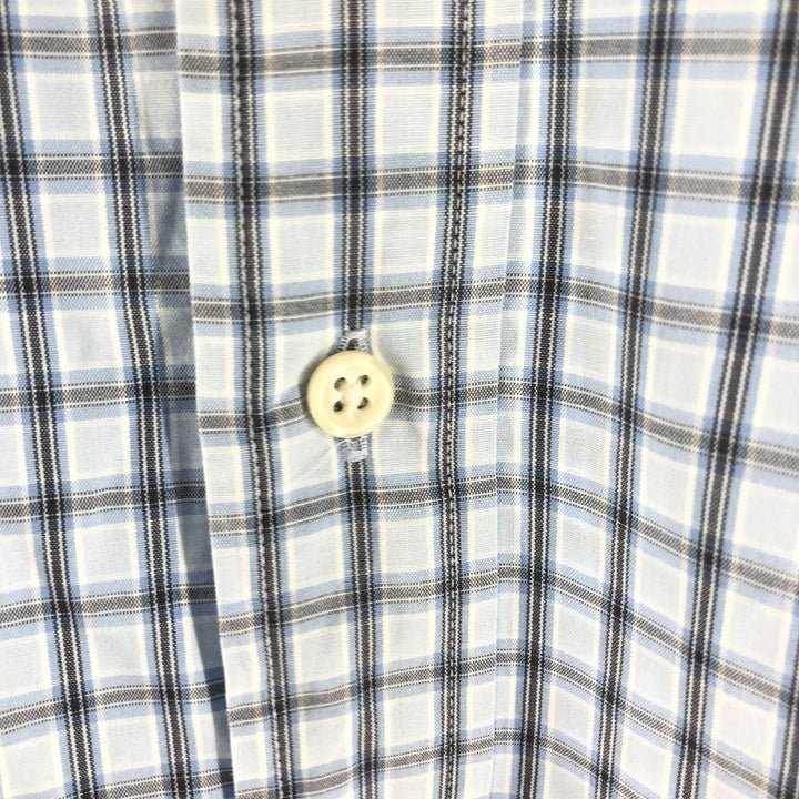 Ralph Lauren BLAKE long sleeve button down check shirt, men's XL size cotton blue type Vintage Second Hand