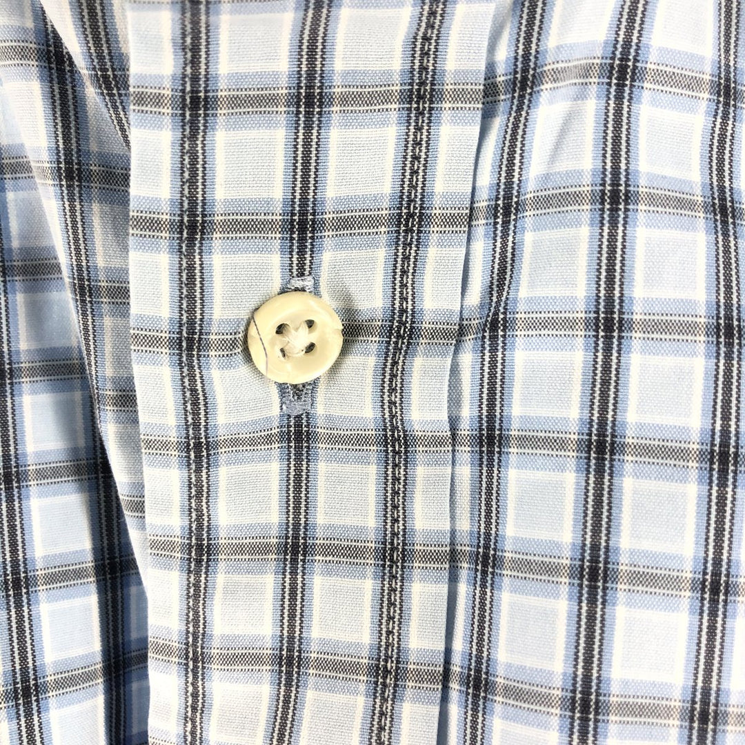 Ralph Lauren BLAKE long sleeve button down check shirt, men's XL size cotton blue type Vintage Second Hand