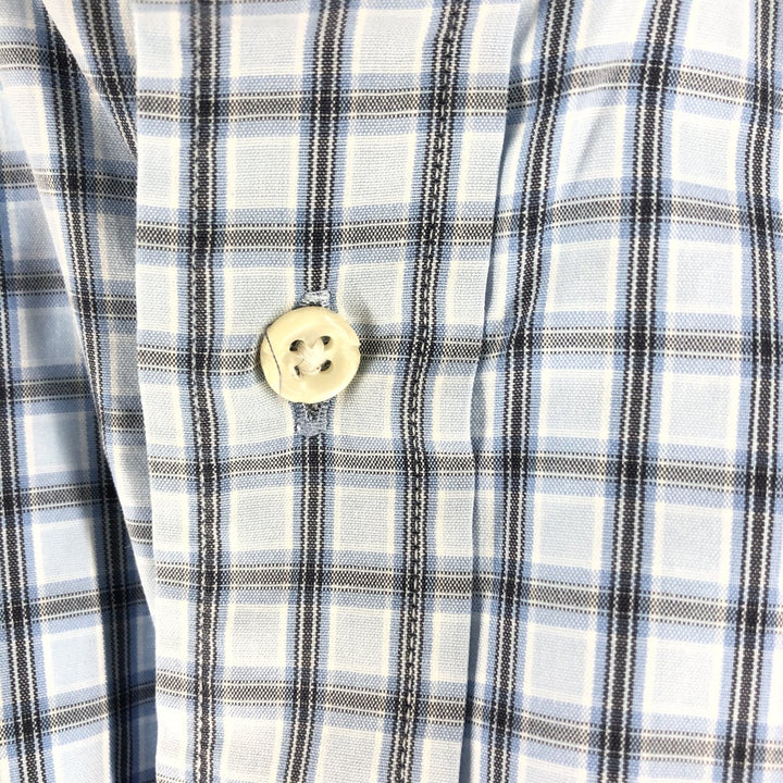 Ralph Lauren BLAKE long sleeve button down check shirt, men's XL size cotton blue type Vintage Second Hand