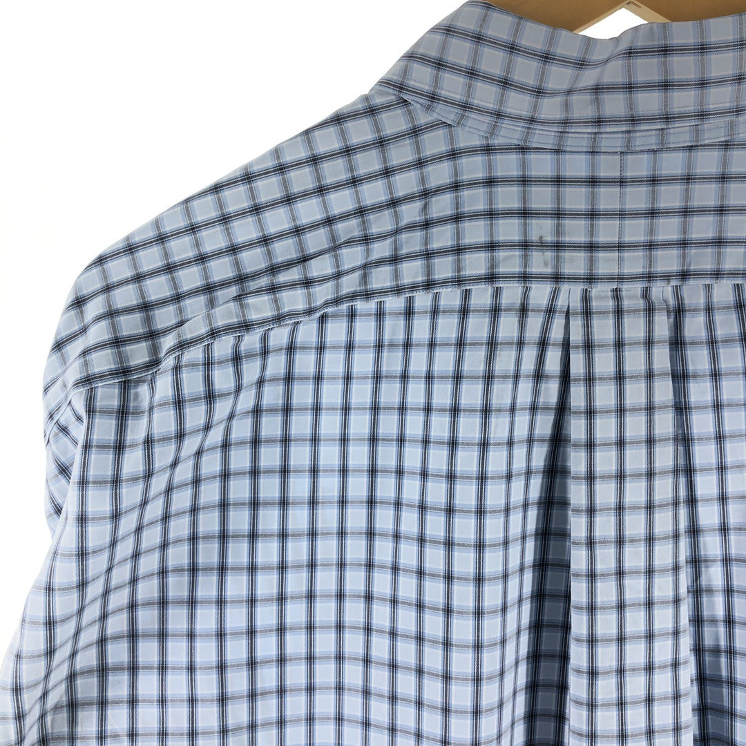 Ralph Lauren BLAKE long sleeve button down check shirt, men's XL size cotton blue type Vintage Second Hand