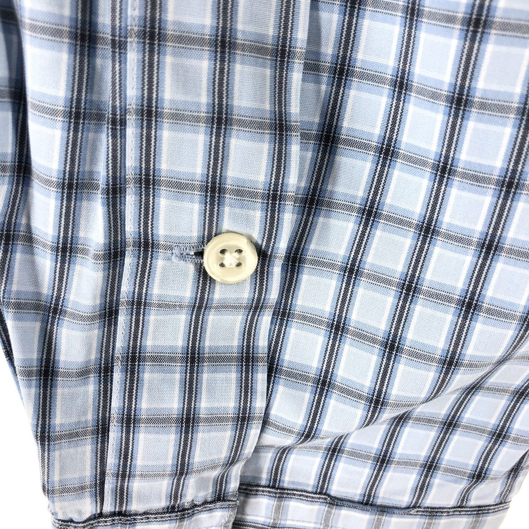 Ralph Lauren BLAKE long sleeve button down check shirt, men's XL size cotton blue type Vintage Second Hand