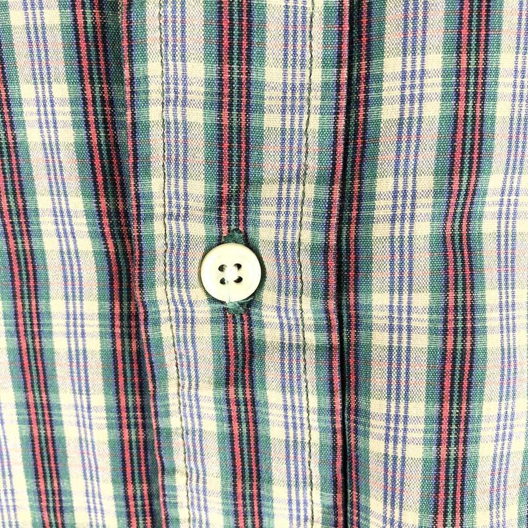 Ralph Lauren BLAKE long sleeve button down check shirt, men's XL size cotton blue type Vintage Second Hand