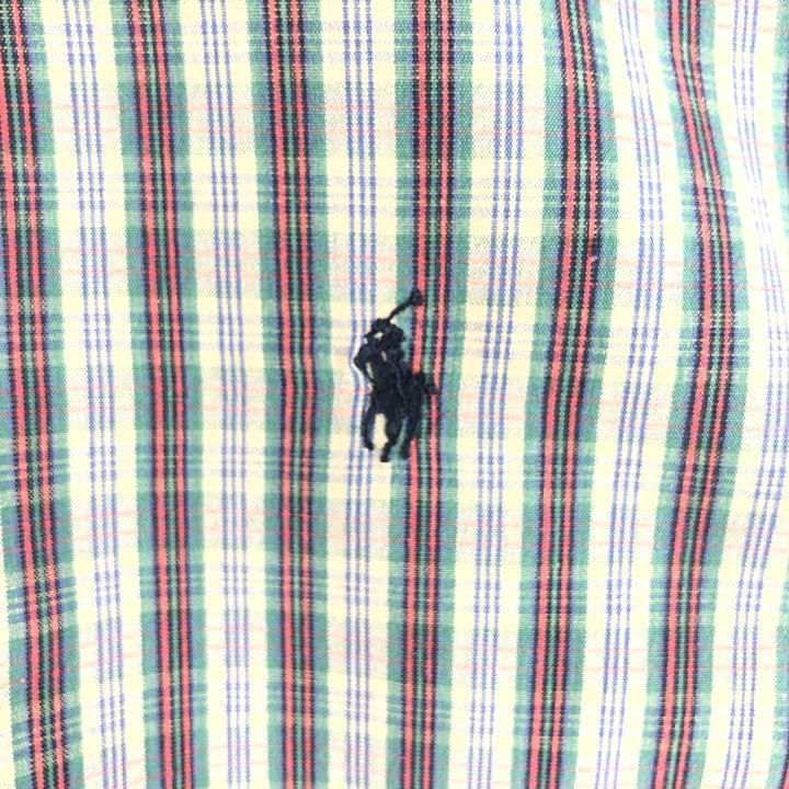 Ralph Lauren BLAKE long sleeve button down check shirt, men's XL size cotton blue type Vintage Second Hand
