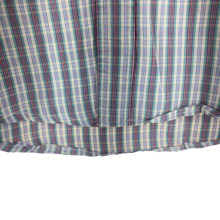 Ralph Lauren BLAKE long sleeve button down check shirt, men's XL size cotton blue type Vintage Second Hand