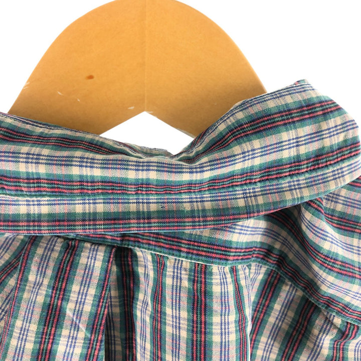Ralph Lauren BLAKE long sleeve button down check shirt, men's XL size cotton blue type Vintage Second Hand
