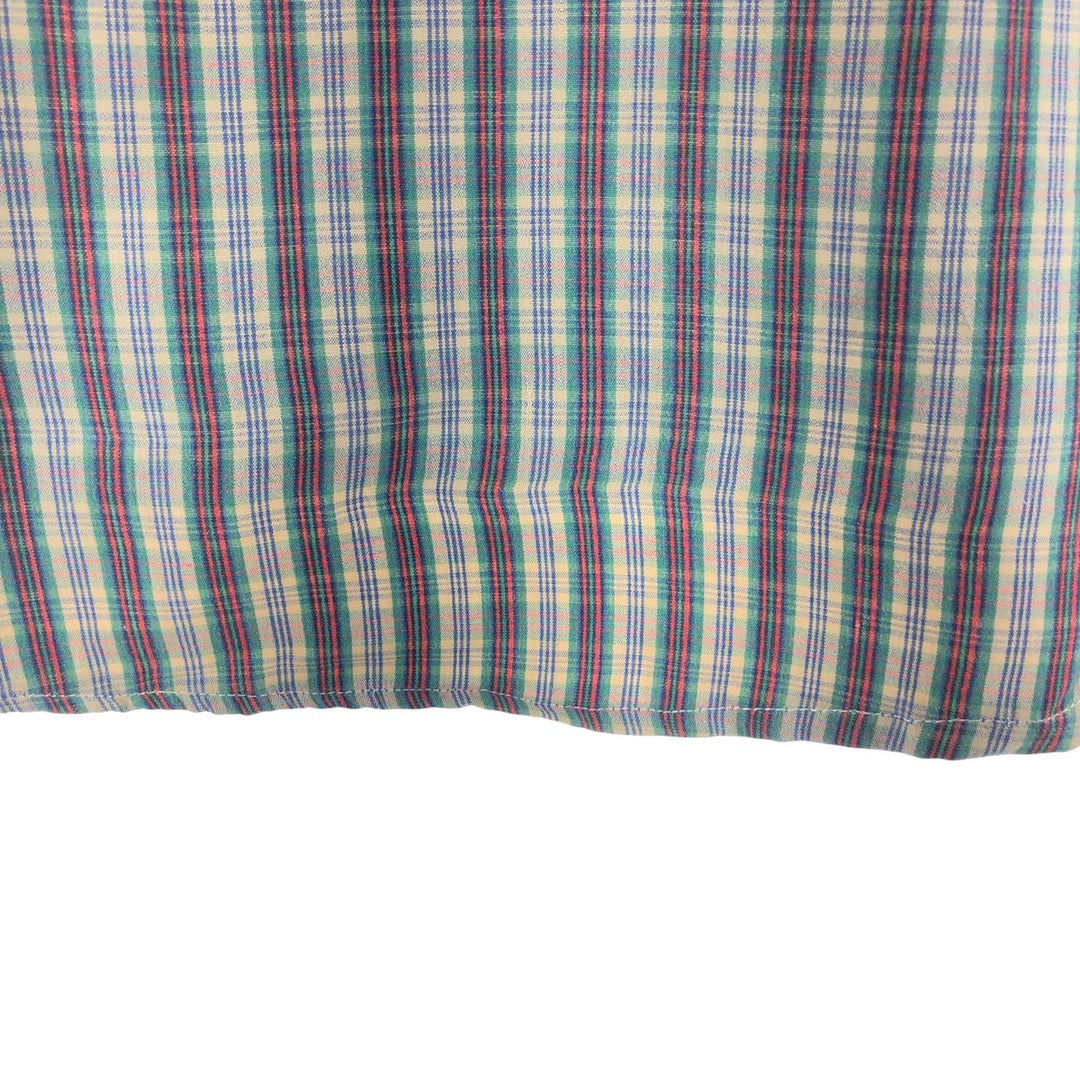 Ralph Lauren BLAKE long sleeve button down check shirt, men's XL size cotton blue type Vintage Second Hand