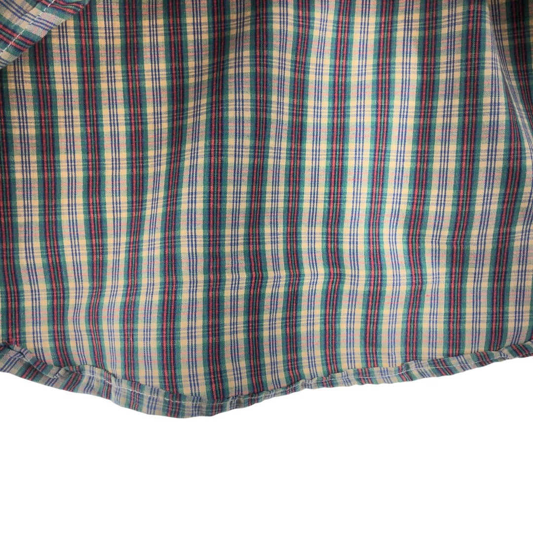 Ralph Lauren BLAKE long sleeve button down check shirt, men's XL size cotton blue type Vintage Second Hand