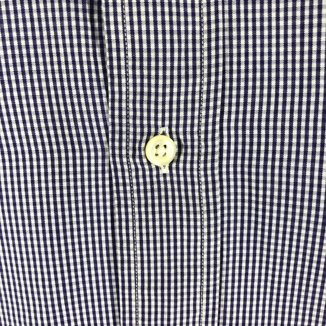 Ralph Lauren Classic Fit Gingham Check Long Sleeve Button Down Check Shirt Men's XXL cotton Purple type blue-purple Vintage Second Hand