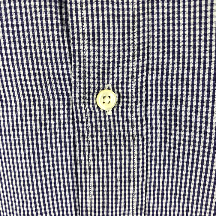 Ralph Lauren Classic Fit Gingham Check Long Sleeve Button Down Check Shirt Men's XXL cotton Purple type blue-purple Vintage Second Hand