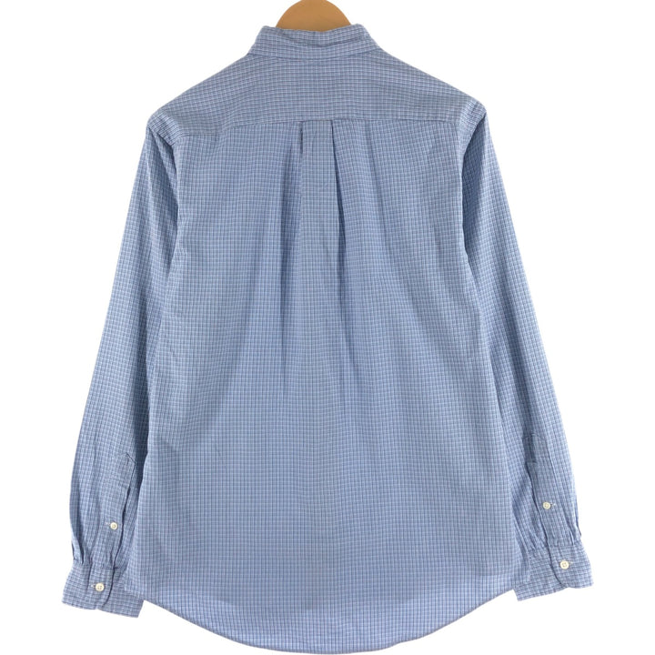 Ralph Lauren CUSTOM FIT long sleeve button down check shirt men's size M cotton blue type Vintage Second Hand