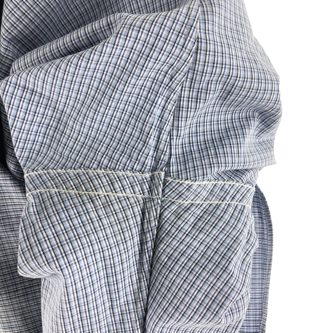 Ralph Lauren CUSTOM FIT long sleeve button down check shirt men's size M cotton blue type Vintage Second Hand
