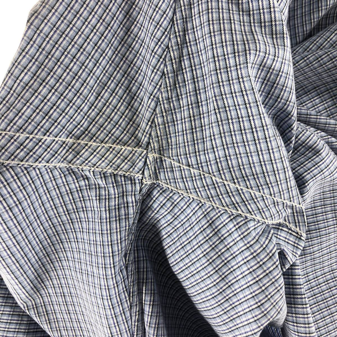 Ralph Lauren CUSTOM FIT long sleeve button down check shirt men's size M cotton blue type Vintage Second Hand