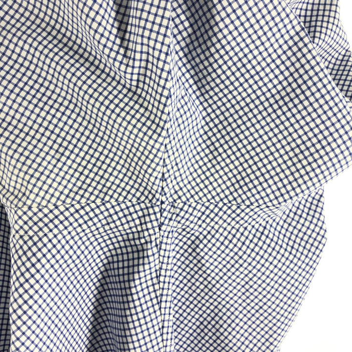 Ralph Lauren Gingham Check Long Sleeve Button-Down Check Shirt, Men's Size L cotton blue type Vintage Second Hand