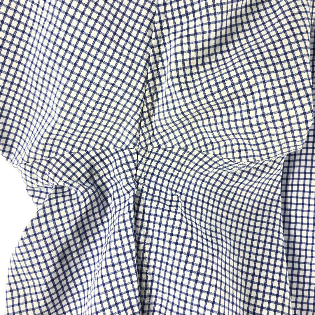 Ralph Lauren Gingham Check Long Sleeve Button-Down Check Shirt, Men's Size L cotton blue type Vintage Second Hand