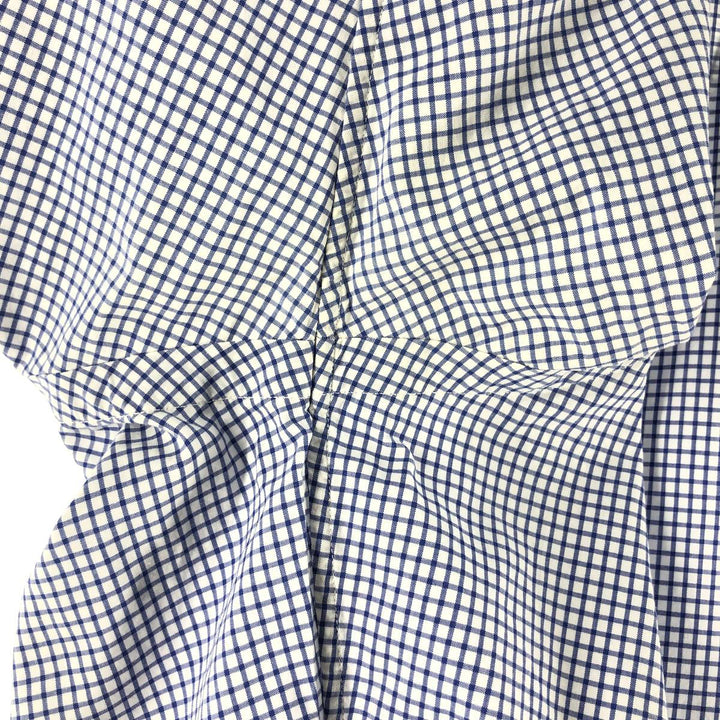 Ralph Lauren Gingham Check Long Sleeve Button-Down Check Shirt, Men's Size L cotton blue type Vintage Second Hand