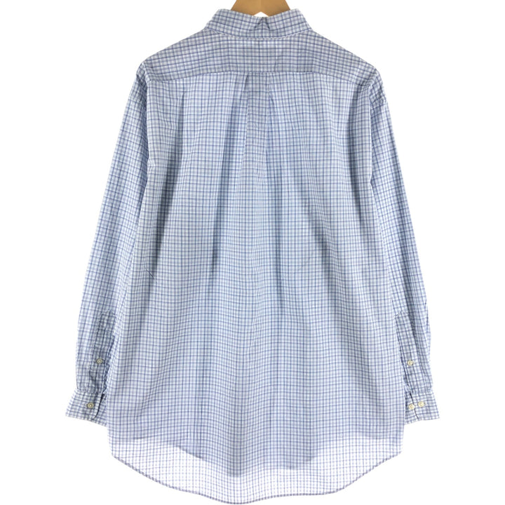 Ralph Lauren YARMOUTH Long Sleeve Button Down Check Shirt Men's XL cotton Purple type blue-purple Vintage Second Hand