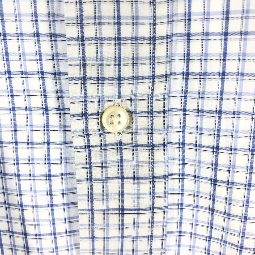 Ralph Lauren YARMOUTH Long Sleeve Button Down Check Shirt Men's XL cotton Purple type blue-purple Vintage Second Hand