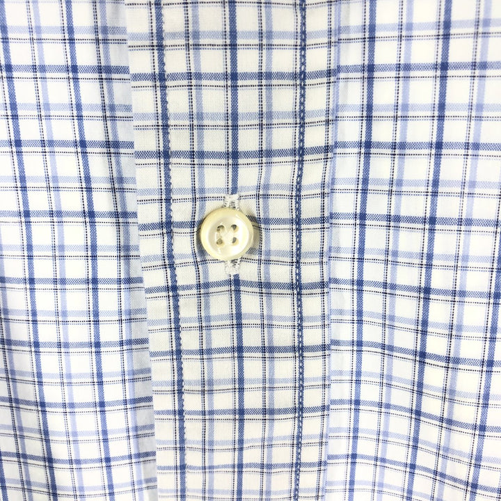 Ralph Lauren YARMOUTH Long Sleeve Button Down Check Shirt Men's XL cotton Purple type blue-purple Vintage Second Hand