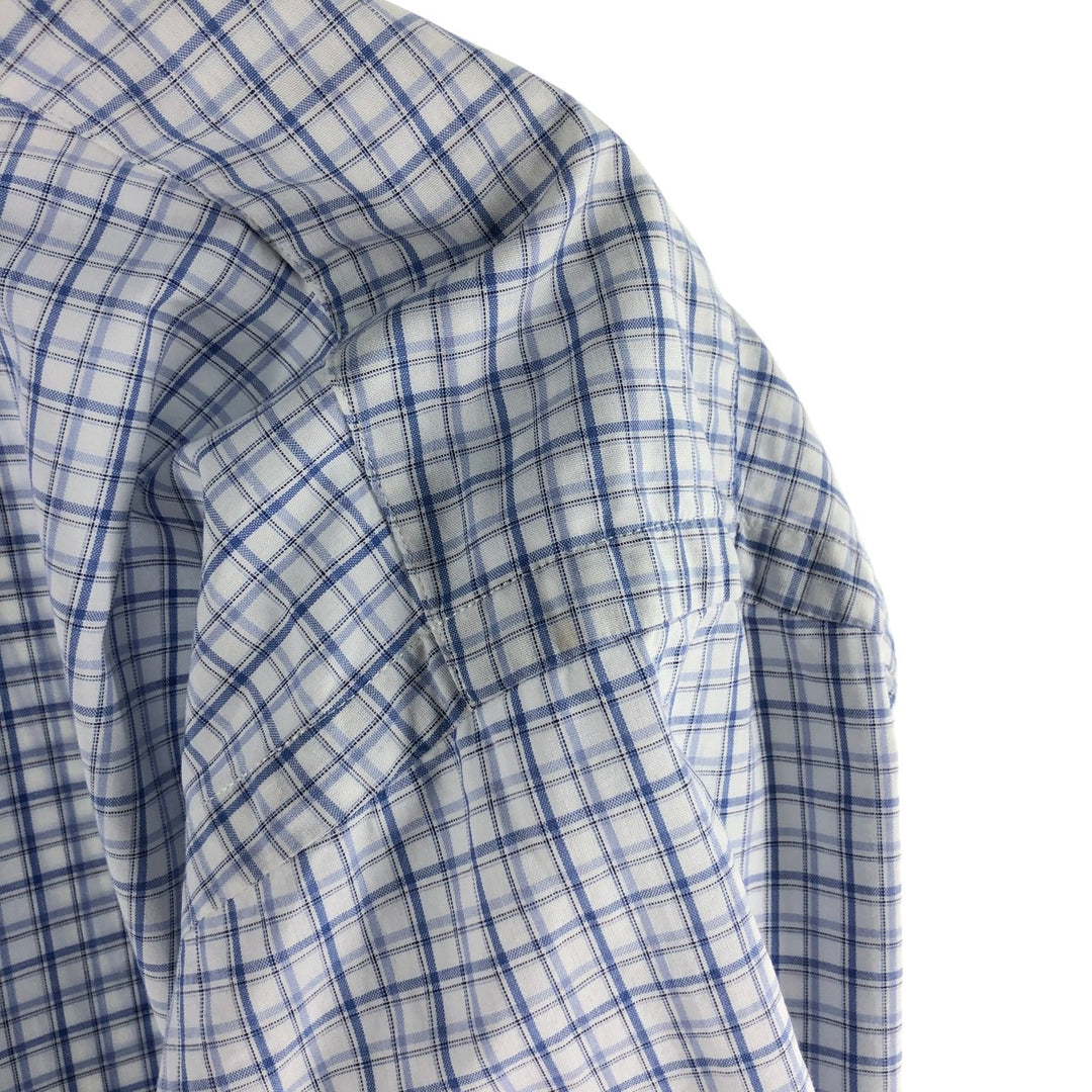 Ralph Lauren YARMOUTH Long Sleeve Button Down Check Shirt Men's XL cotton Purple type blue-purple Vintage Second Hand