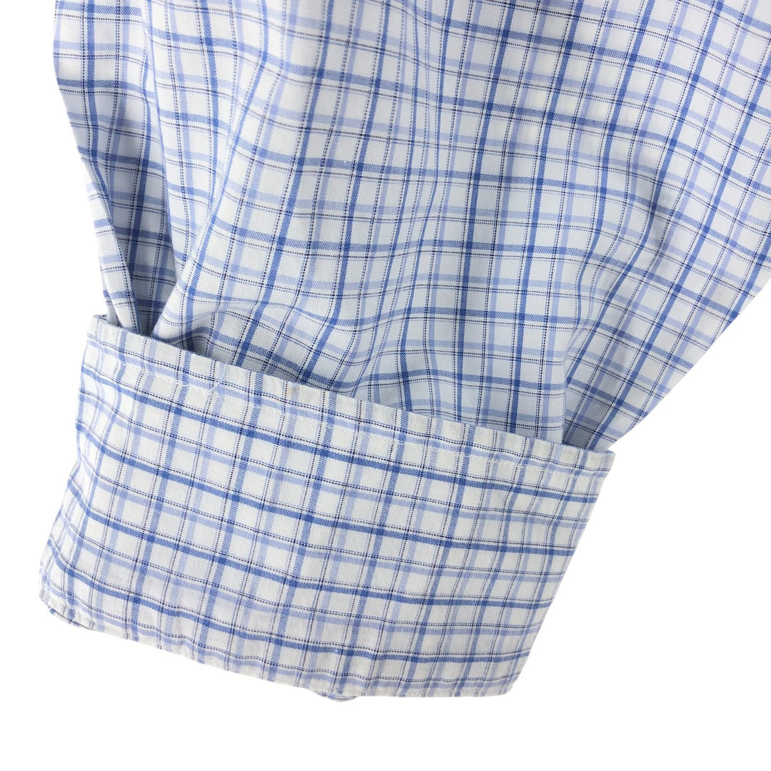 Ralph Lauren YARMOUTH Long Sleeve Button Down Check Shirt Men's XL cotton Purple type blue-purple Vintage Second Hand