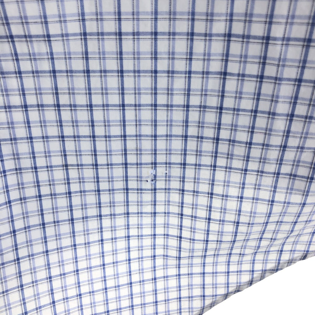 Ralph Lauren YARMOUTH Long Sleeve Button Down Check Shirt Men's XL cotton Purple type blue-purple Vintage Second Hand
