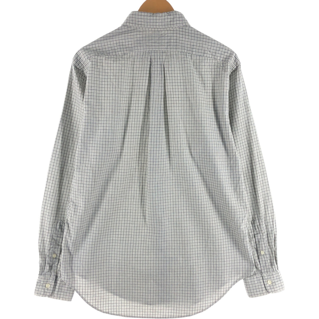 Ralph Lauren Classic Fit Long Sleeve Button Down Check Shirt Men's M cotton gray type Vintage Second Hand