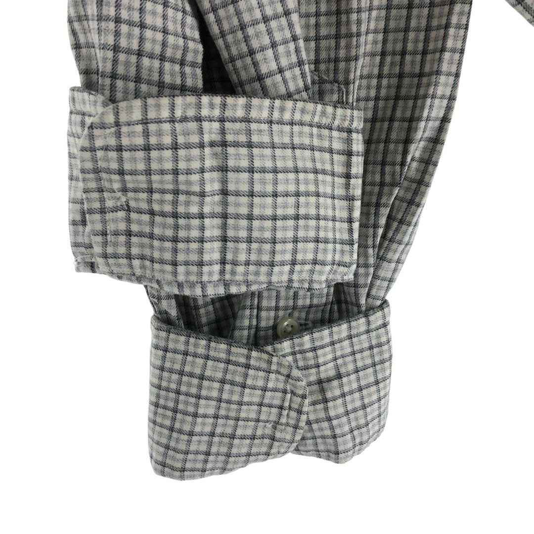 Ralph Lauren Classic Fit Long Sleeve Button Down Check Shirt Men's M cotton gray type Vintage Second Hand