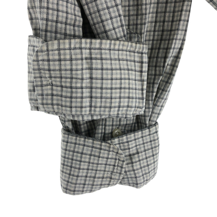 Ralph Lauren Classic Fit Long Sleeve Button Down Check Shirt Men's M cotton gray type Vintage Second Hand