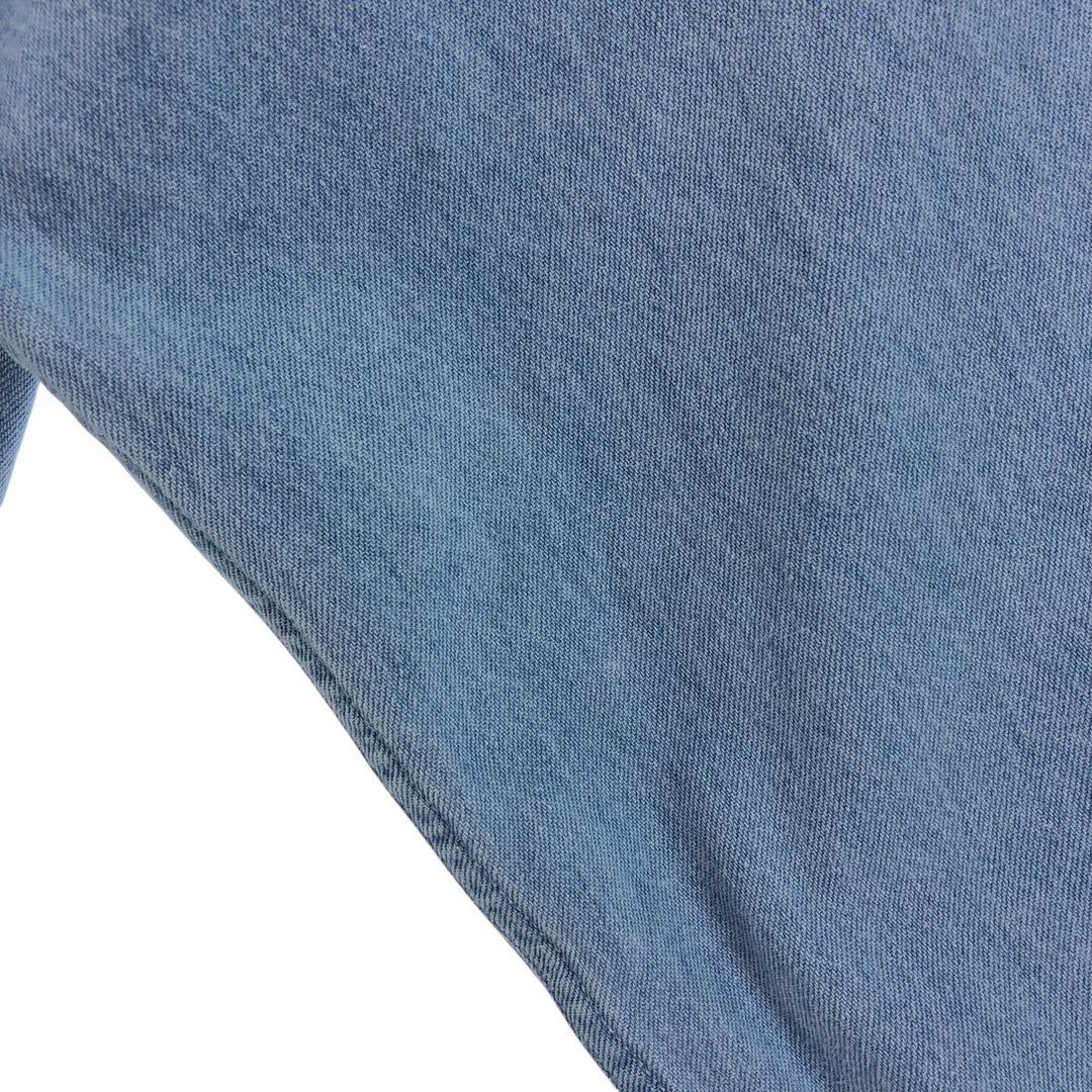 Harley-Davidson Long Sleeve Denim Shirt, Men's Size L cotton blue type Vintage Second Hand