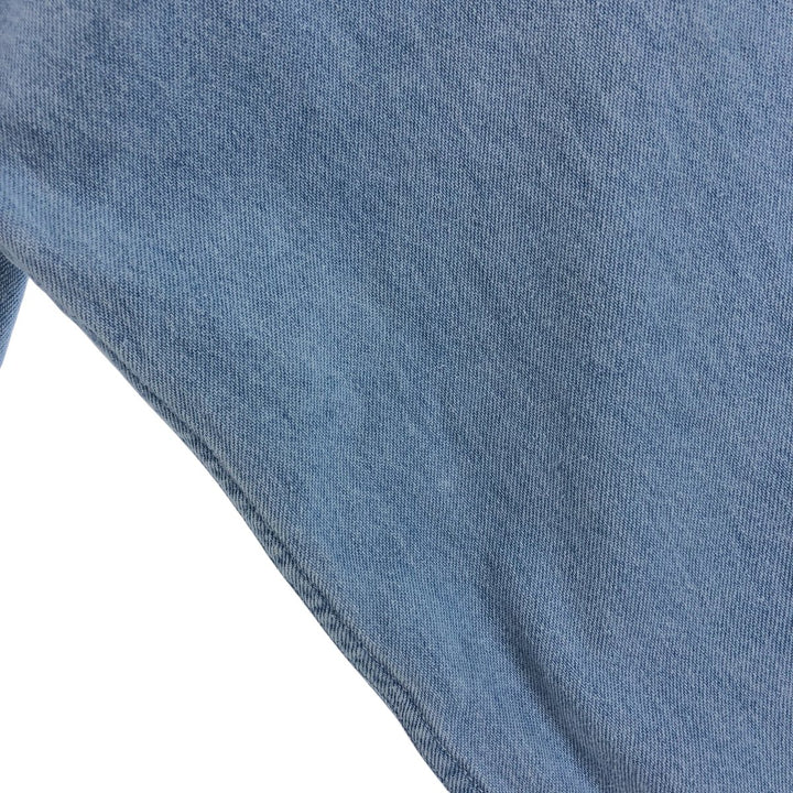 Harley-Davidson Long Sleeve Denim Shirt, Men's Size L cotton blue type Vintage Second Hand