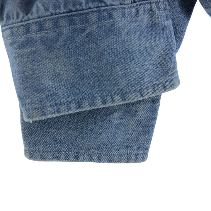 Planet Hollywood PLANET HOLLYWOOD Long Sleeve Button Down Denim Shirt Men's Size L cotton blue type Vintage Second Hand