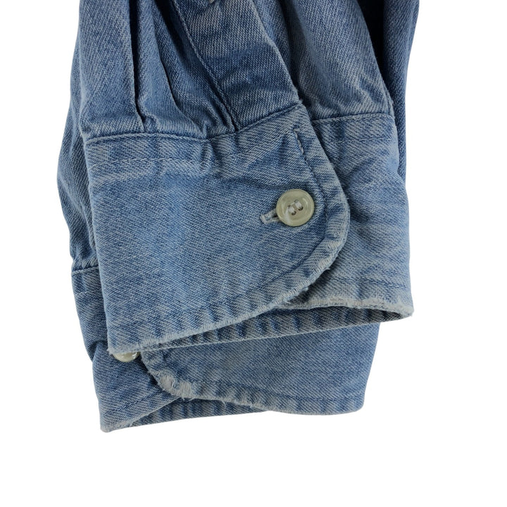 Planet Hollywood PLANET HOLLYWOOD Long Sleeve Button Down Denim Shirt Men's Size L cotton blue type Vintage Second Hand