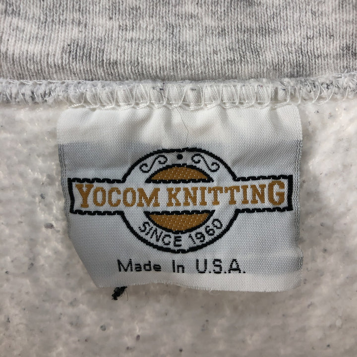Vintage 1990'S YOCOM KNITTING college sweatshirt, made in the USA, men's size XL cotton gray type Vintage Second Hand