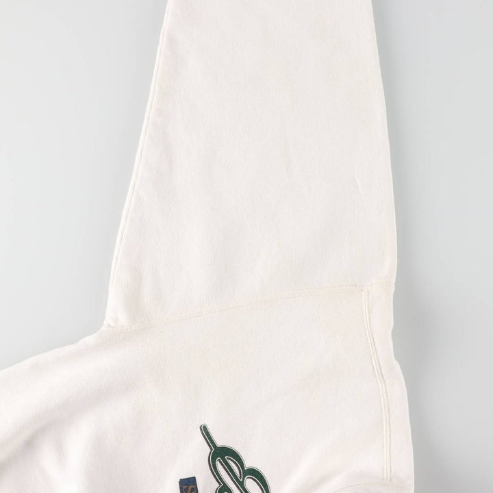 90'S Eddie Bauer Logo Sweatshirt, Made in USA, Men's L Size, Vintage cotton white type Vintage Second Hand