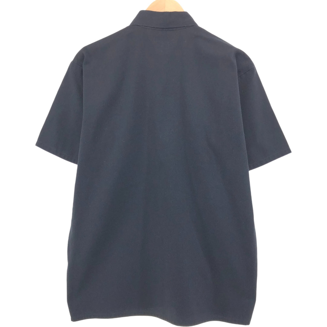 90'S Ben Davis Half-Zip Short-Sleeve Work Shirt Box Shirt Made in USA Men's M Vintage cotton black type Vintage Second Hand