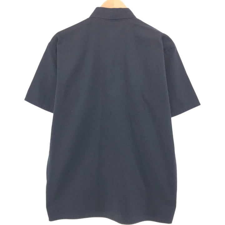 90'S Ben Davis Half-Zip Short-Sleeve Work Shirt Box Shirt Made in USA Men's M Vintage cotton black type Vintage Second Hand