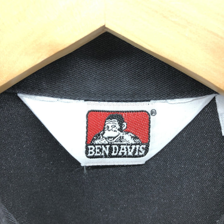 90'S Ben Davis Half-Zip Short-Sleeve Work Shirt Box Shirt Made in USA Men's M Vintage cotton black type Vintage Second Hand
